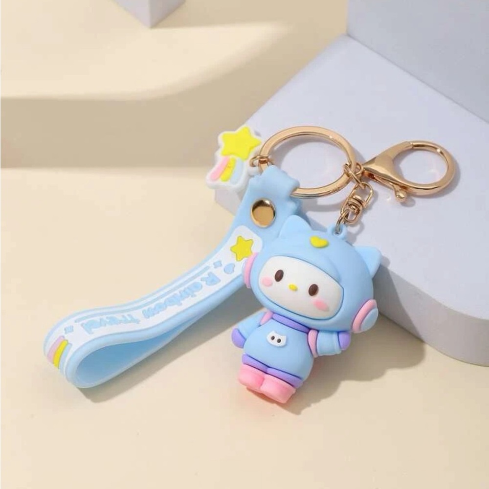 Kawaii Kitty Travel Keychain